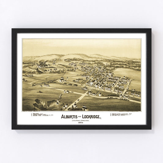 Vintage Map of Alburtis, Pennsylvania 1893
