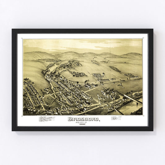 Vintage Map of Birdsboro, Pennsylvania 1890