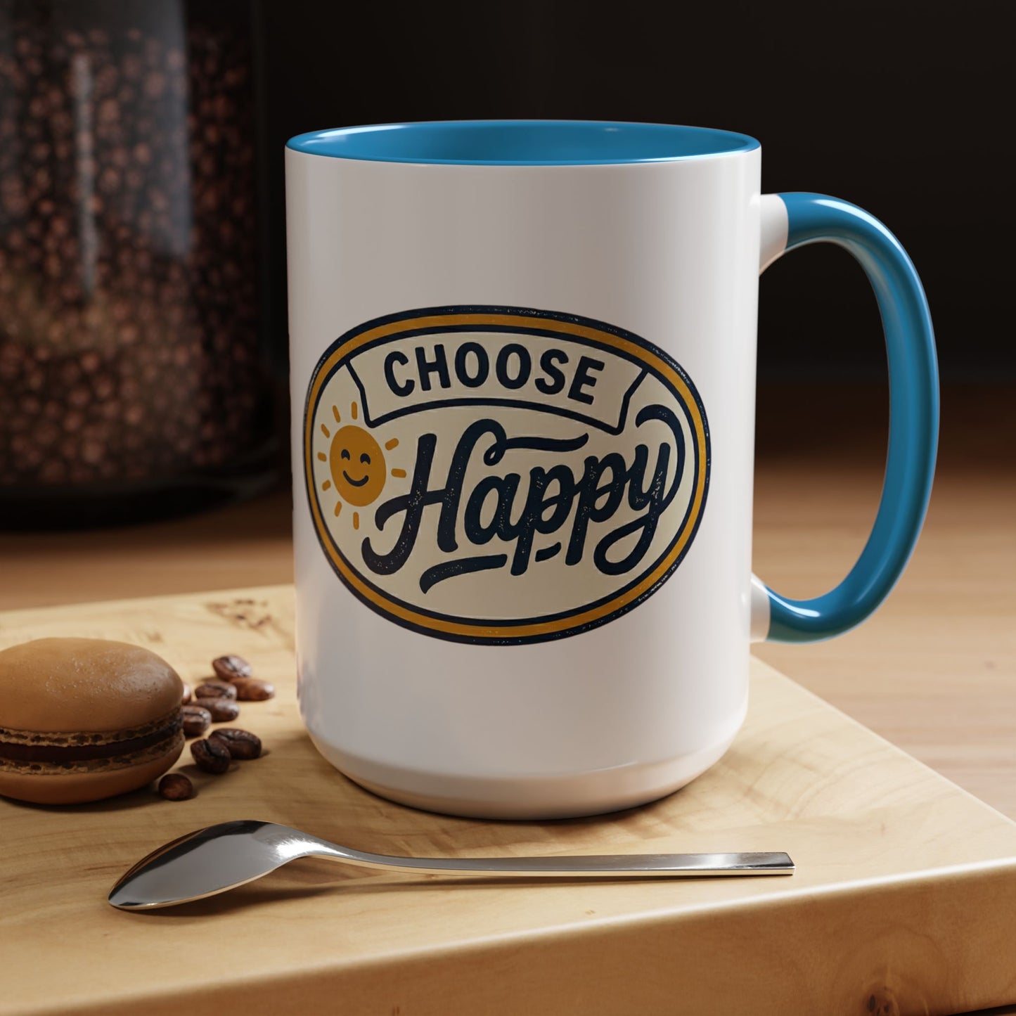 Choose Happy Coffee Mug — Inspirational Ceramic Accent Mug (11/15oz)