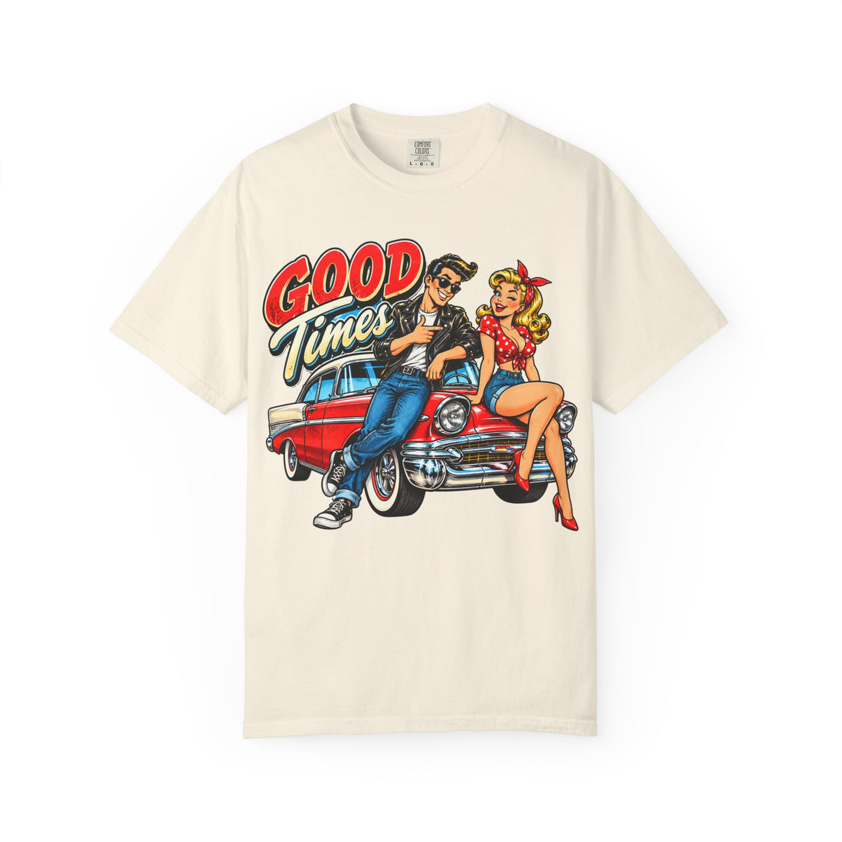 Good Times Retro Car Tee — Vintage 1950s Rockabilly Graphic T‑Shirt