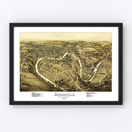 Vintage Map of Brookville, Pennsylvania 1895