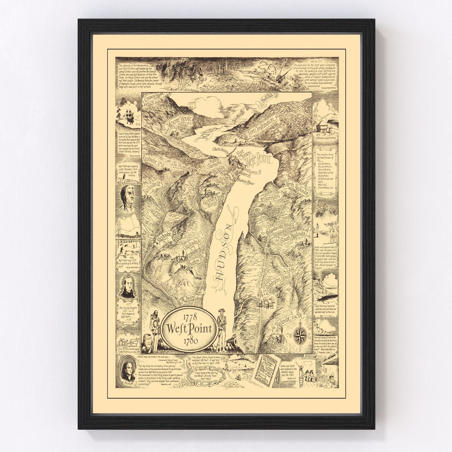 Vintage Map of West Point, 1943
