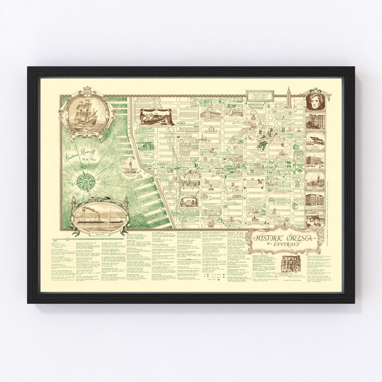 Vintage Map of New York, England 1939