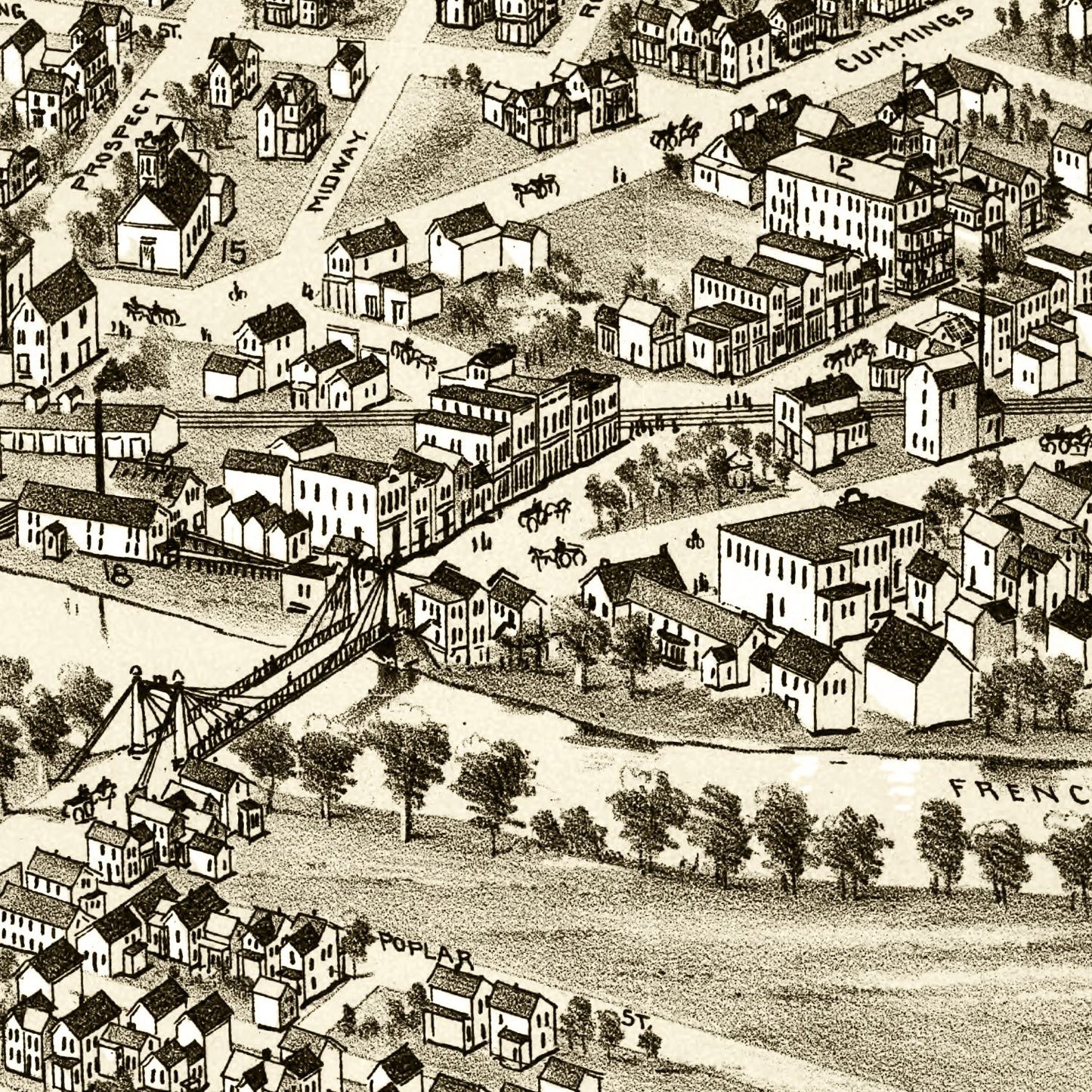 Vintage Map of Cambridgeboro, Pennsylvania 1895