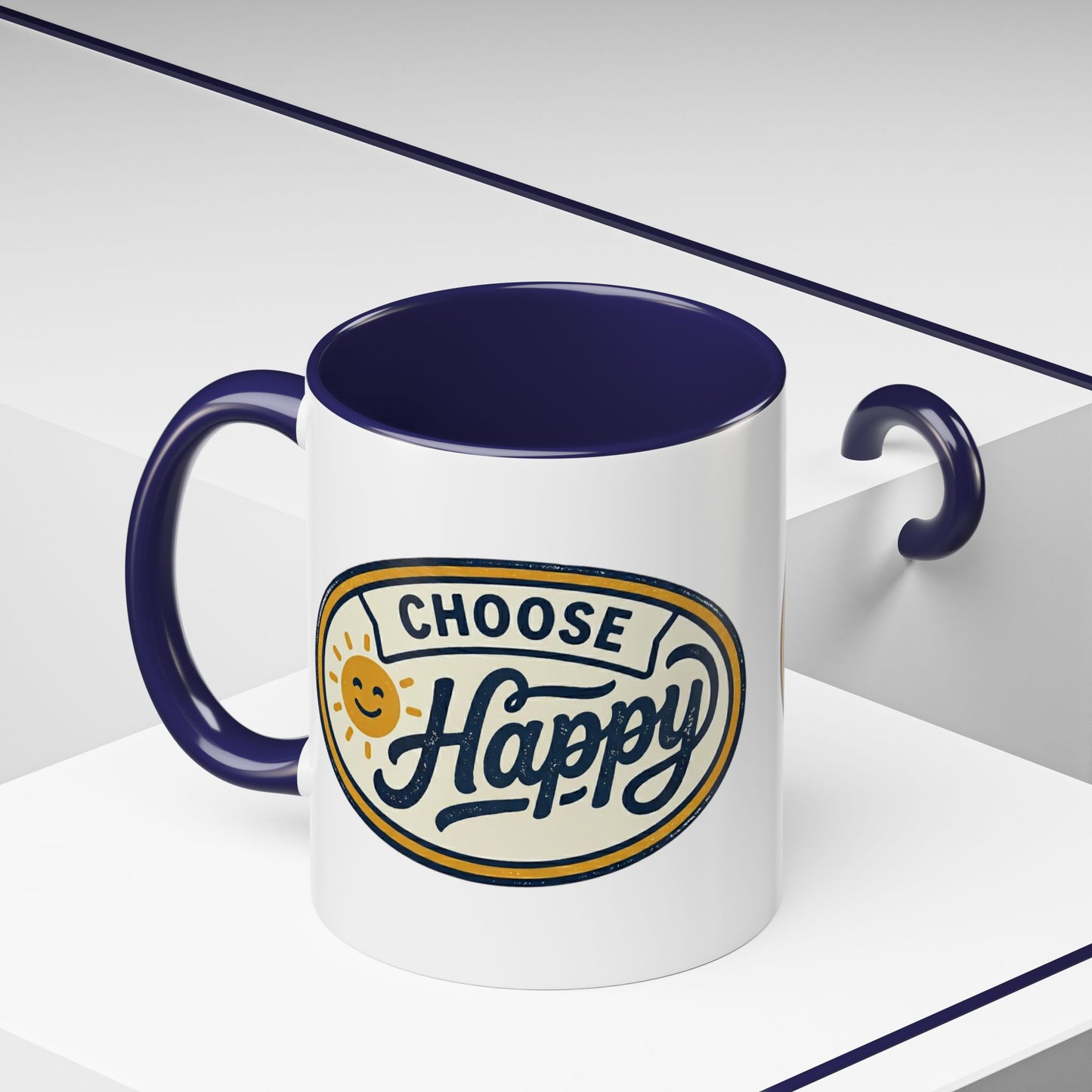 Choose Happy Coffee Mug — Inspirational Ceramic Accent Mug (11/15oz)