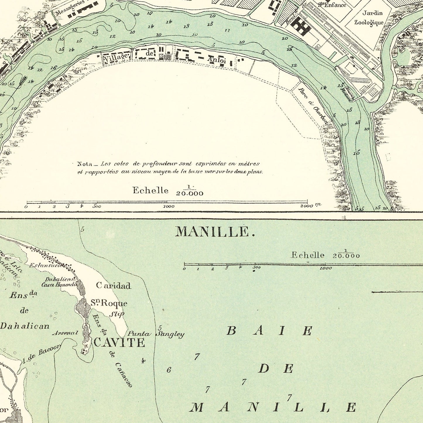 Vintage Map of Ho Chi Minh City, Vietnam 1866