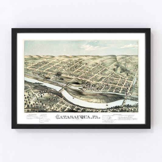 Vintage Map of Catasauqua, Pennsylvania 1873
