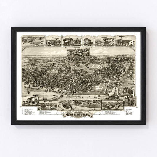 Vintage Map of Chester, Pennsylvania 1895