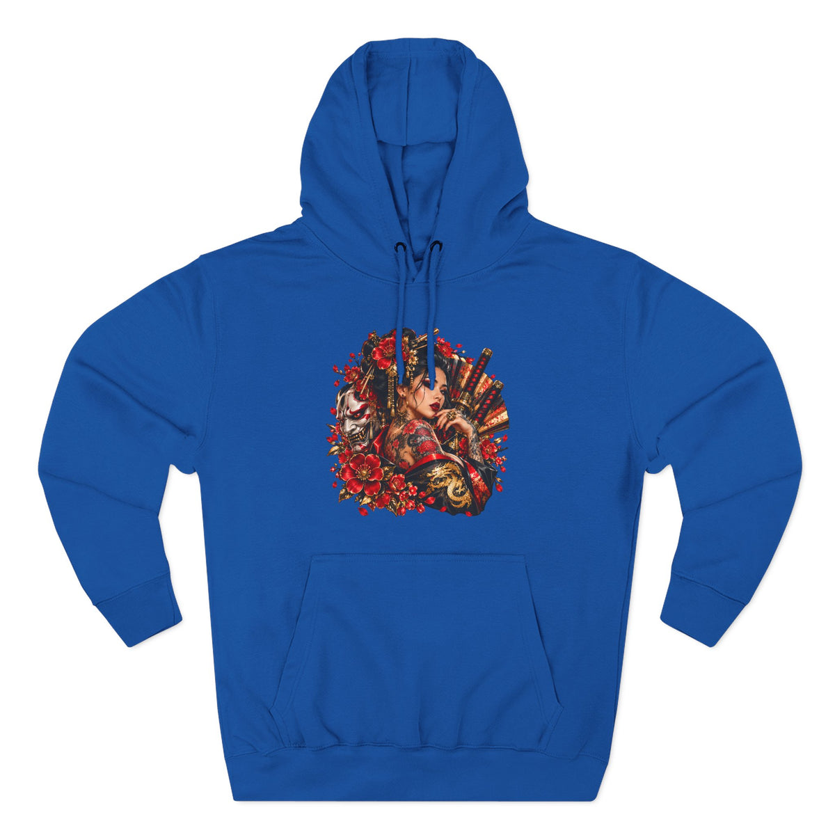 Floral Skull Hoodie — Gothic Rose Graphic Fleece Hoodie