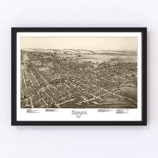 Vintage Map of Corry, Pennsylvania 1895