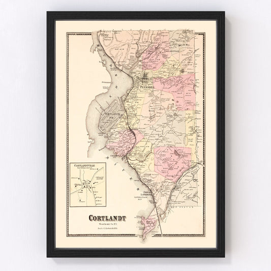 Vintage Map of Cortlandt, New York 1867