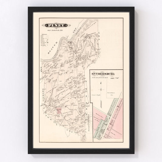 Vintage Map of Snydersburg, Pennsylvania 1877
