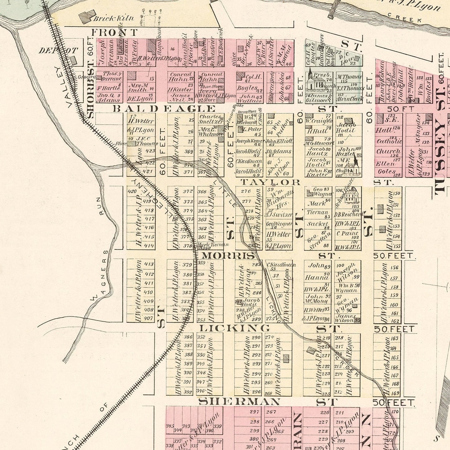 Vintage Map of Sligo, Pennsylvania 1877