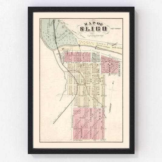 Vintage Map of Sligo, Pennsylvania 1877
