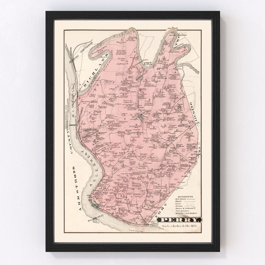 Vintage Map of Perry, Pennsylvania 1877