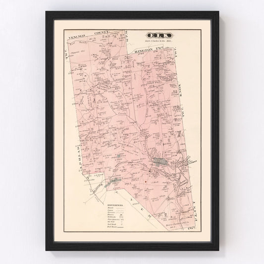 Vintage Map of Elk, Pennsylvania 1877
