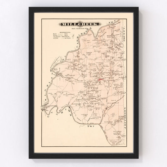 Vintage Map of Millcreek, Pennsylvania 1877