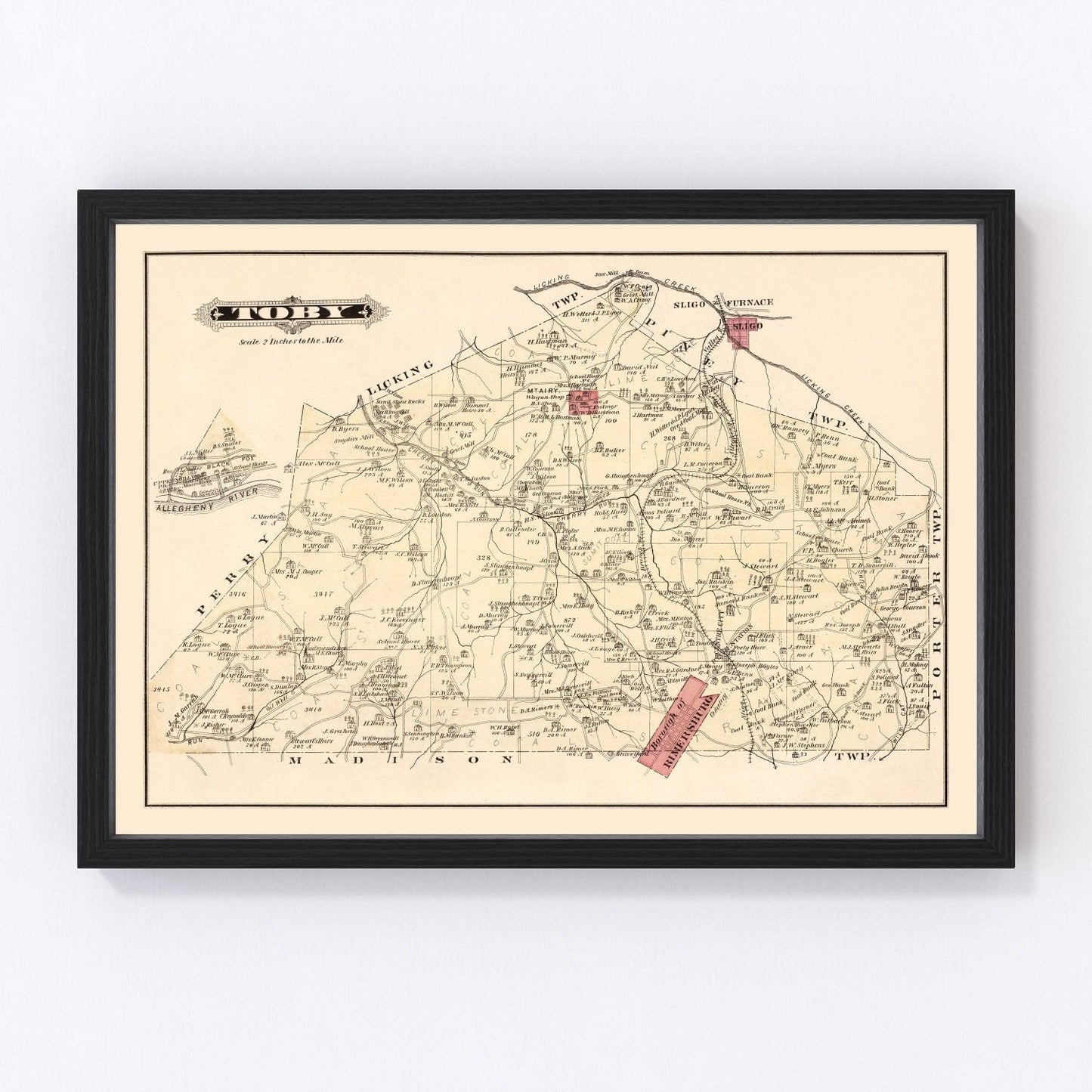 Vintage Map of Tory, Pennsylvania 1877