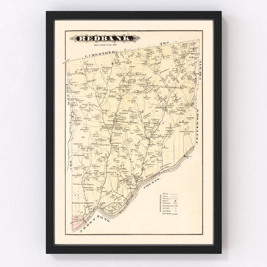 Vintage Map of Redbank, Pennsylvania 1877