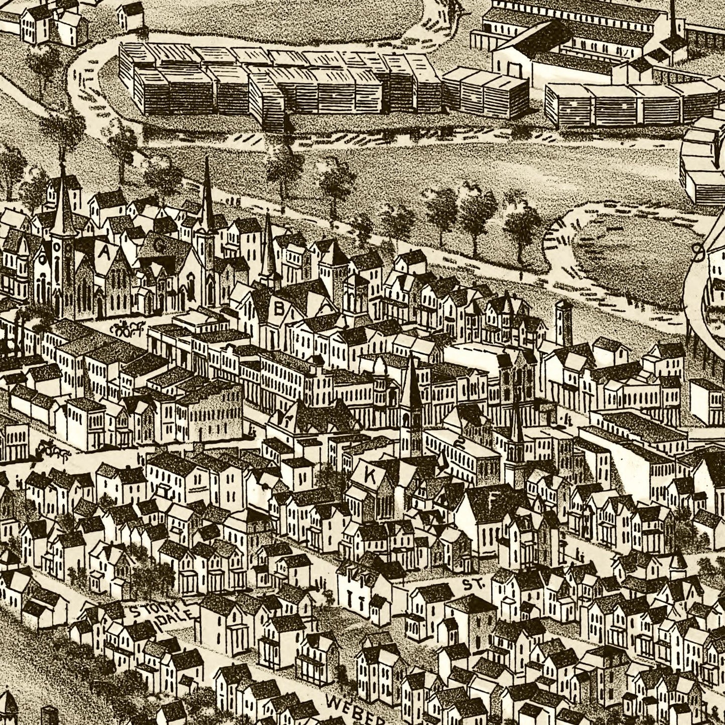 Vintage Map of Du Bois, Pennsylvania 1895