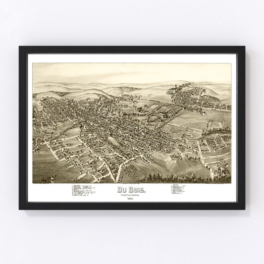 Vintage Map of Du Bois, Pennsylvania 1895