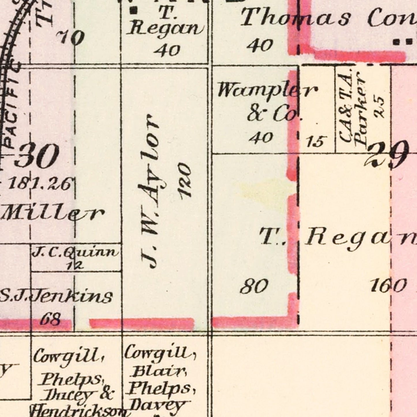 Vintage Map of Joplin Township, Jasper County, Missouri 1895