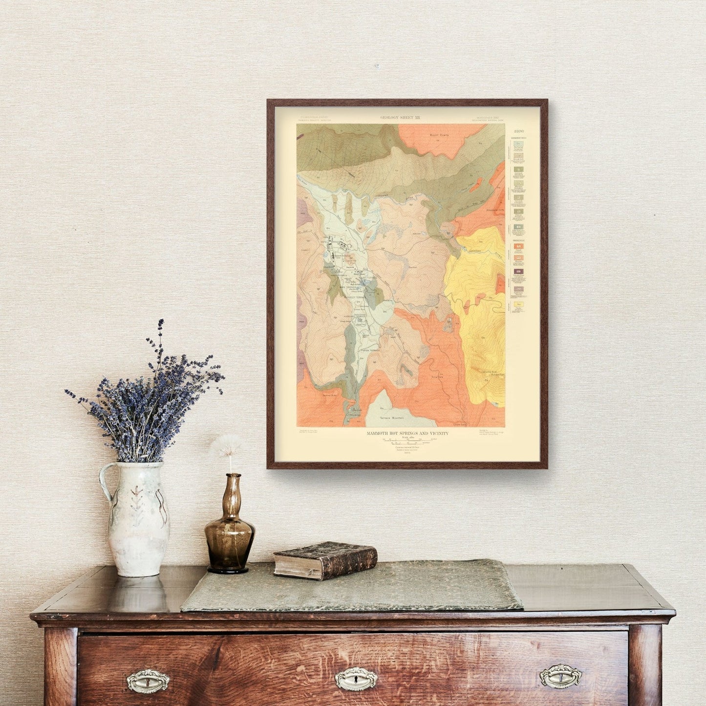 Vintage Map of Mammoth Hot Springs 1904