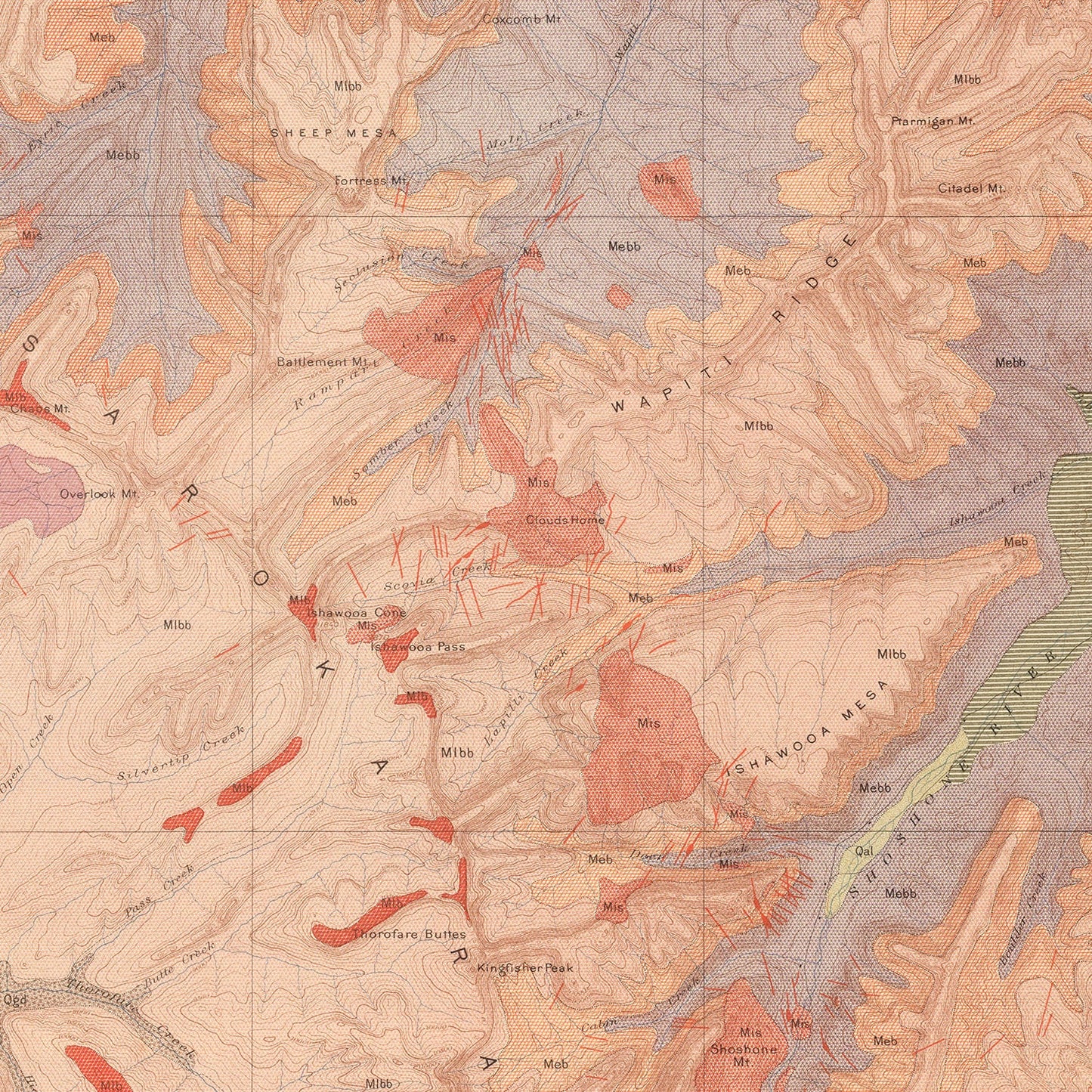 Vintage Map of Ishawooa Sheet 1904
