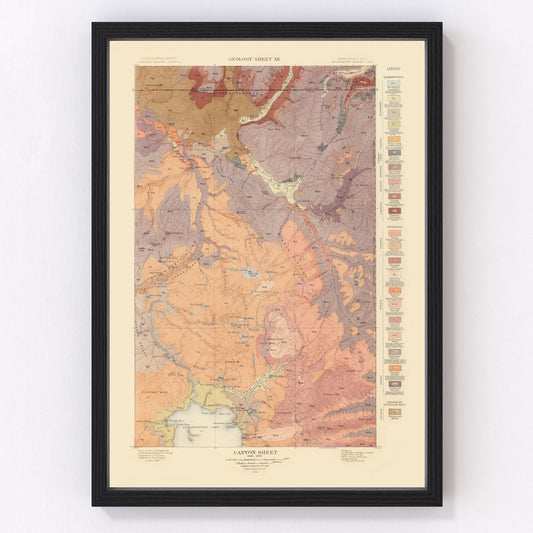 Vintage Map of Canyon Sheet 1904