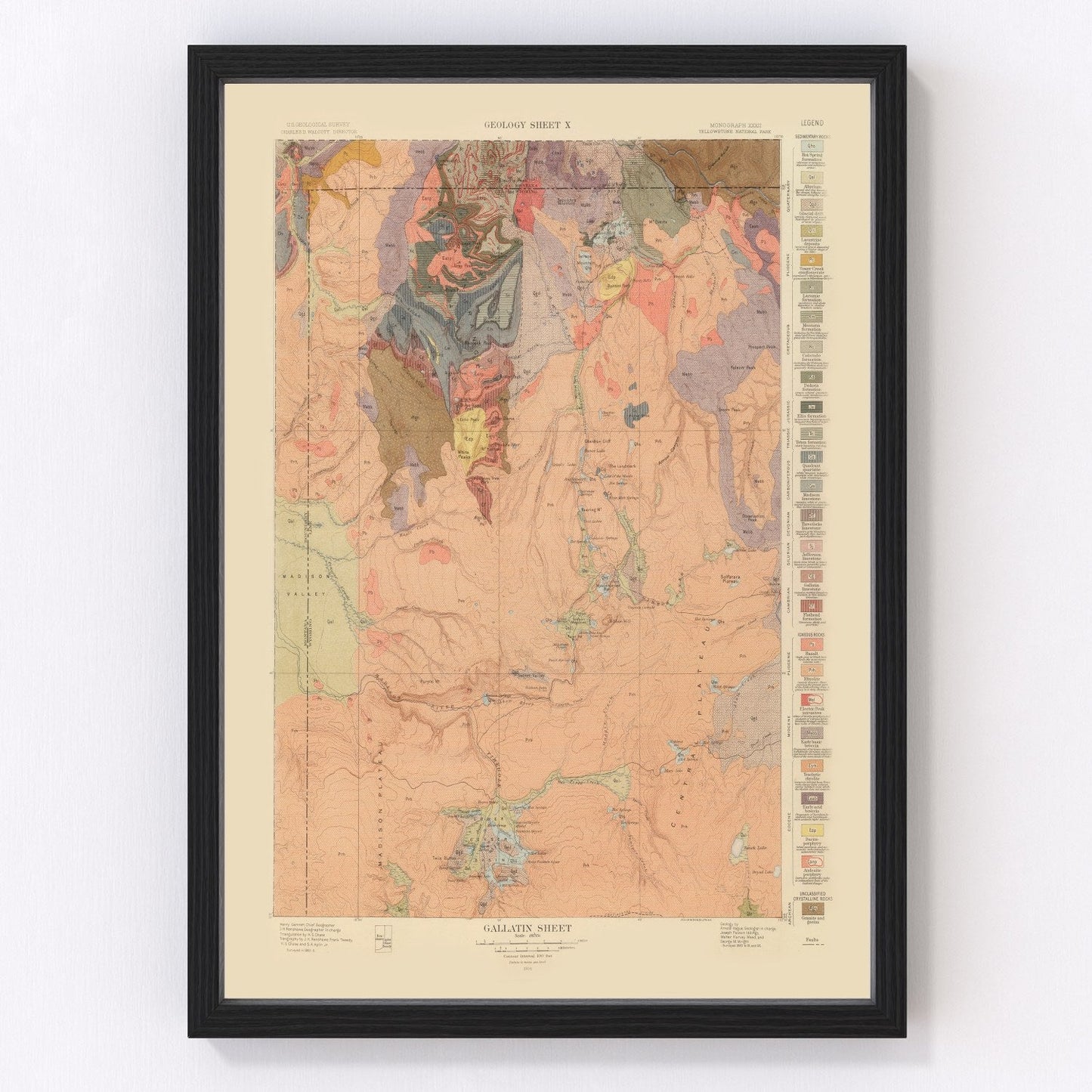 Vintage Map of Gallatin Sheet 1904