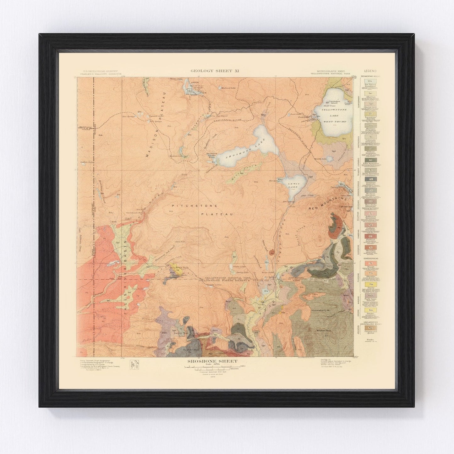 Vintage Map of Shoshone Sheet 1904