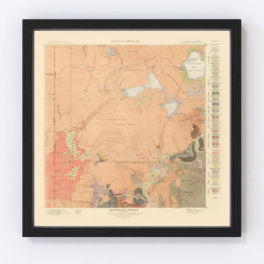 Vintage Map of Shoshone Sheet 1904