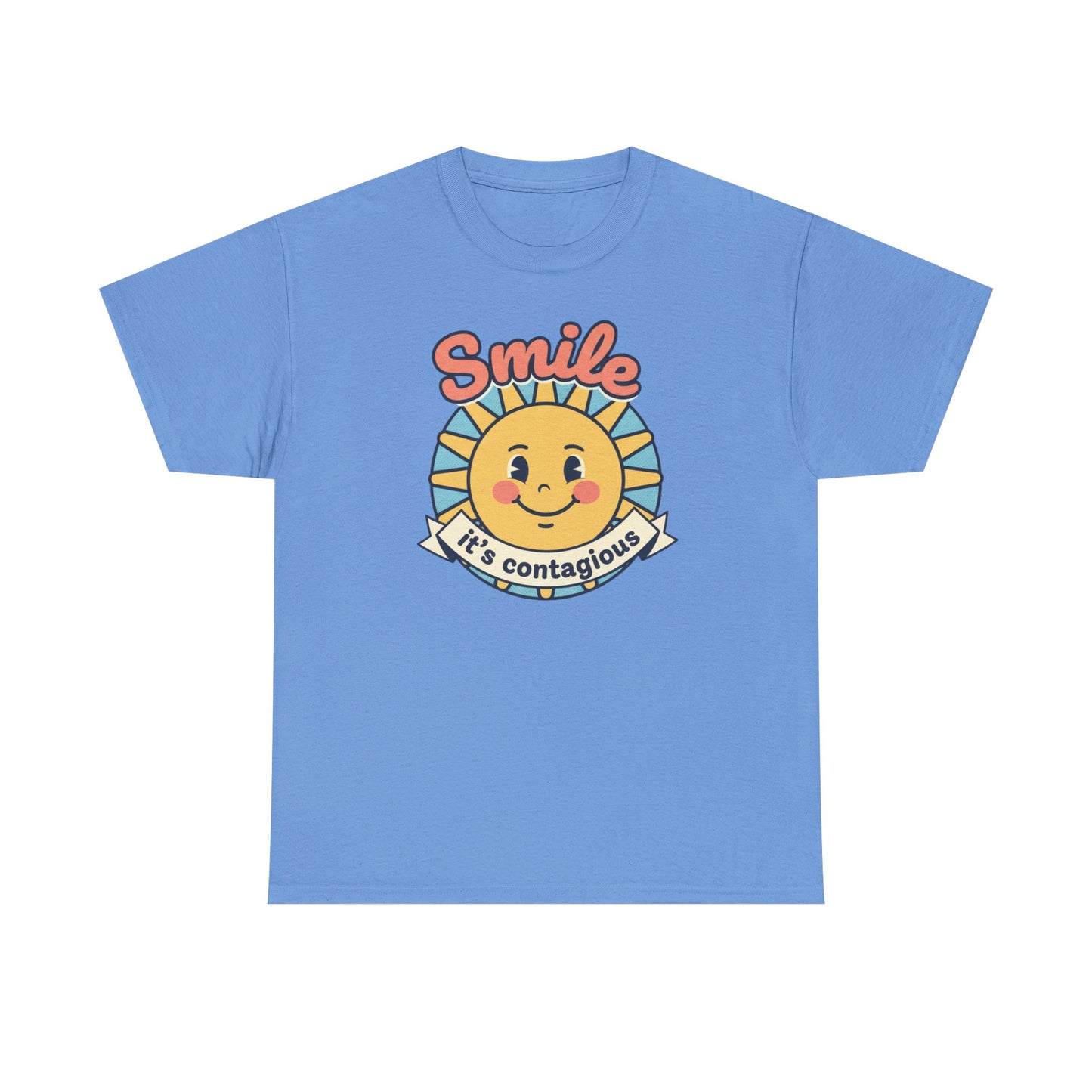 Smiling Sun "Smile It's Contagious" Tee | Cute Retro Sunshine Tee