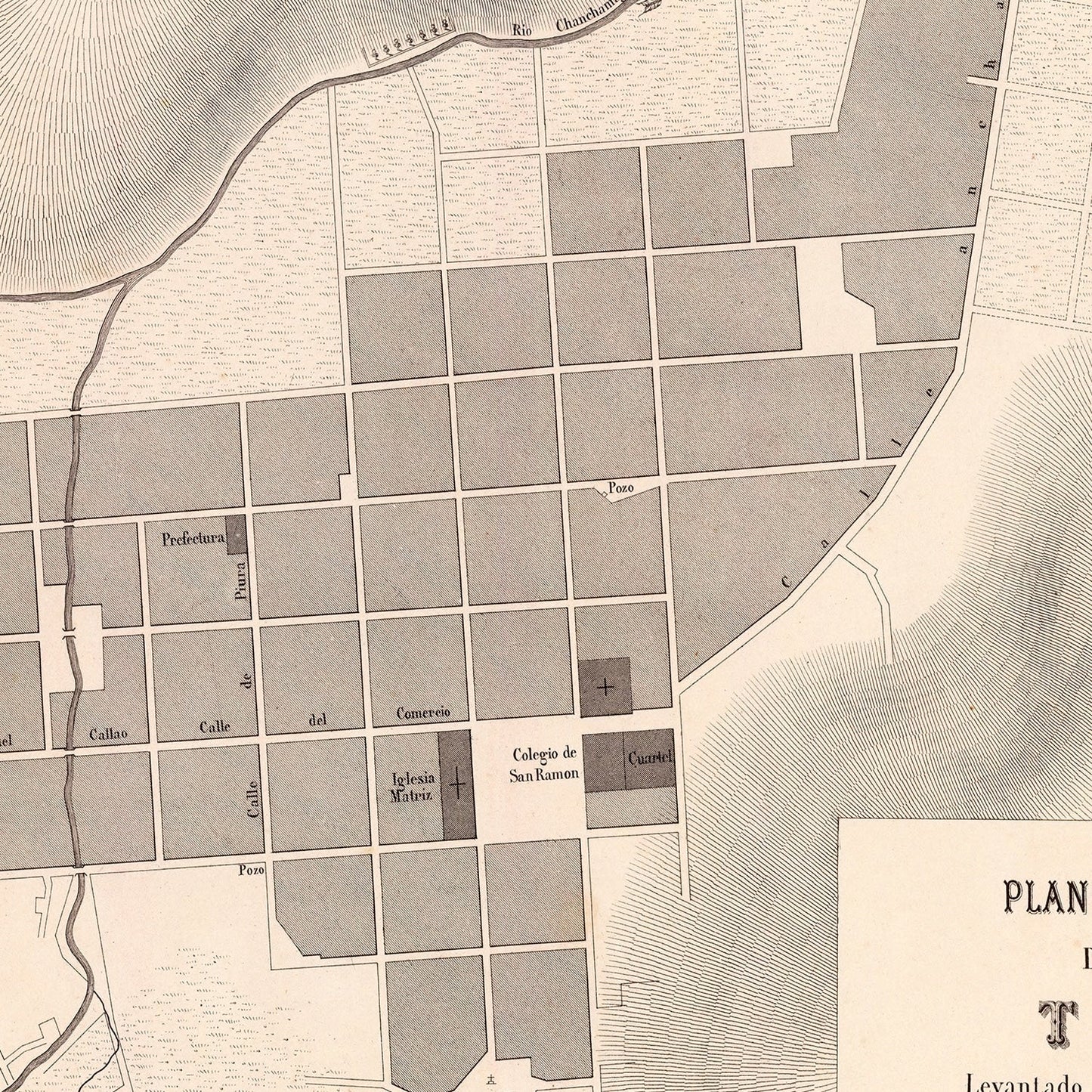 Vintage Map of Tarma, Peru 1865