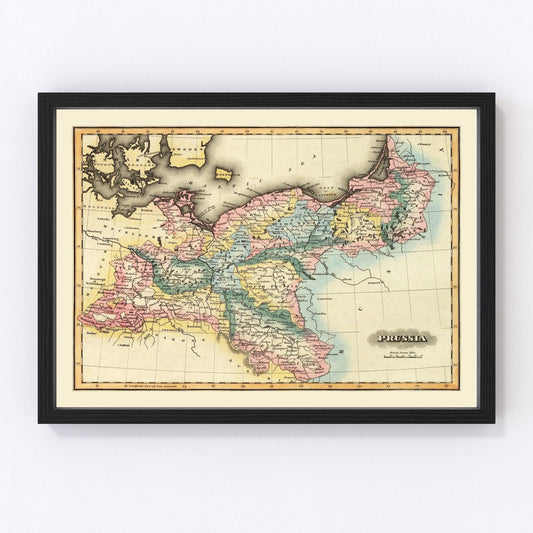 Vintage Map of Prussia 1823