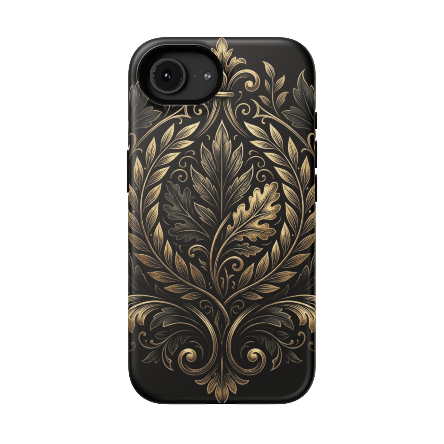 Baroque Gold Leaf Phone Case — Impact-Resistant Protective Cover