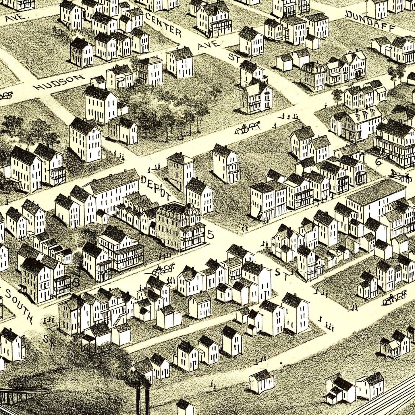 Vintage Map of Forest City, Pennsylvania 1889