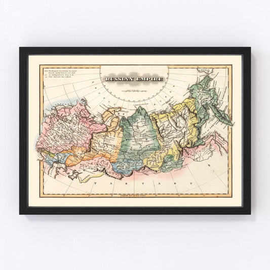 Vintage Map of Russia 1823