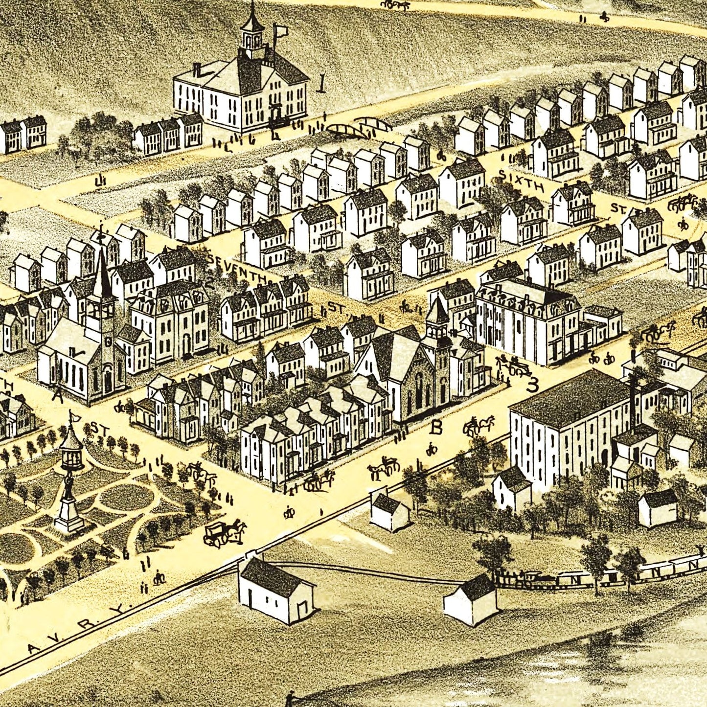 Vintage Map of Ford City, Pennsylvania 1896