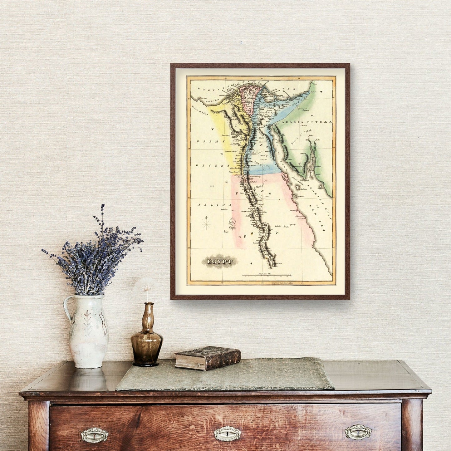 Vintage Map of Egypt 1823
