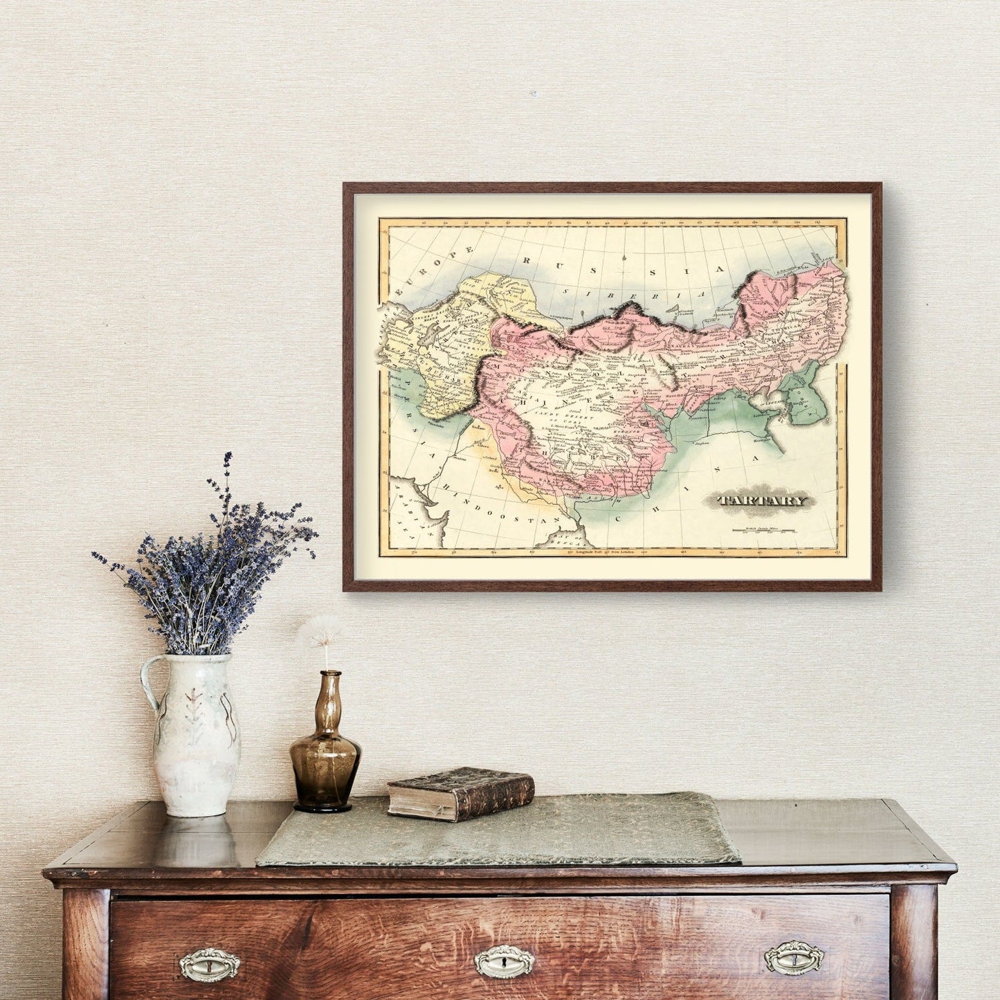 Vintage Map of China 1823