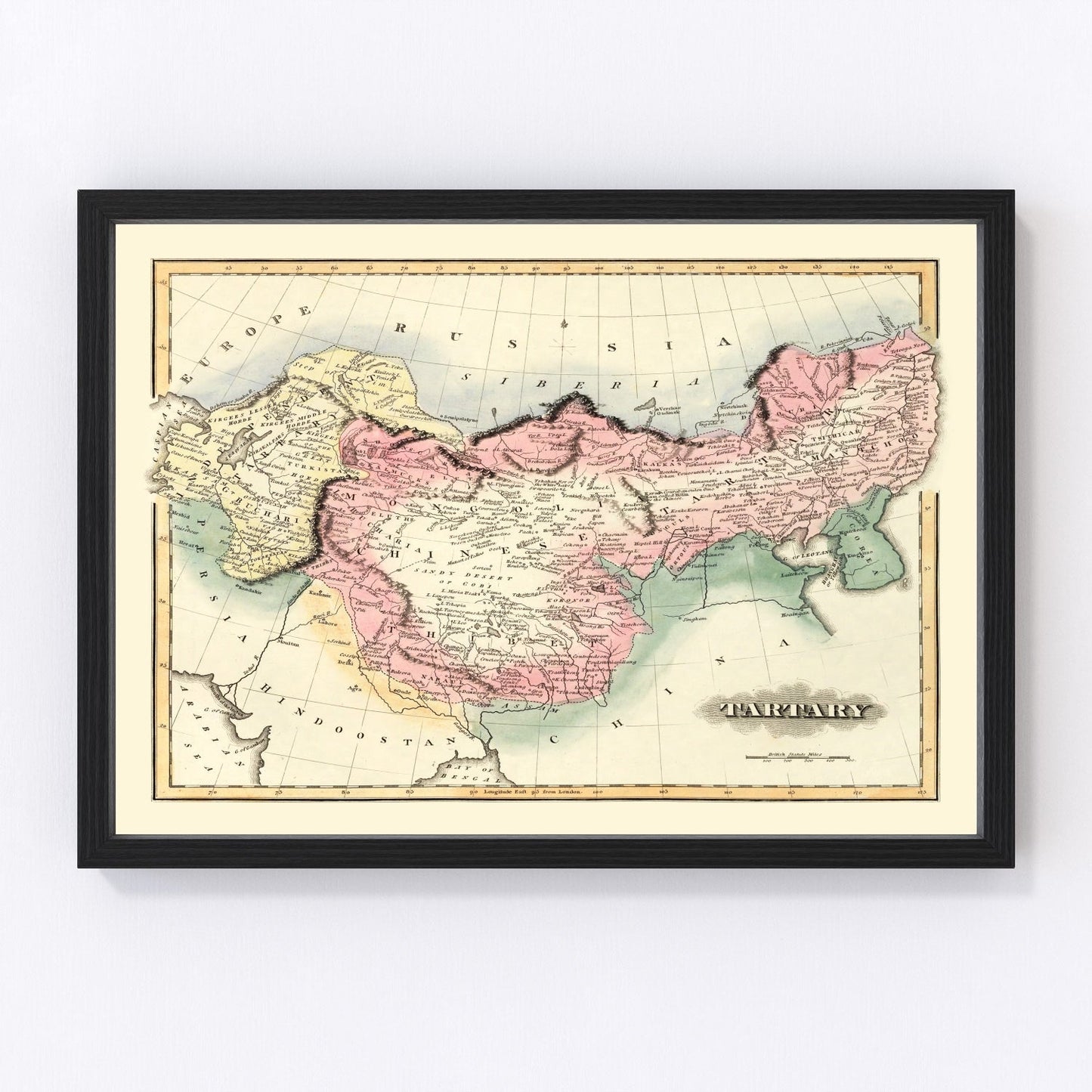 Vintage Map of China 1823