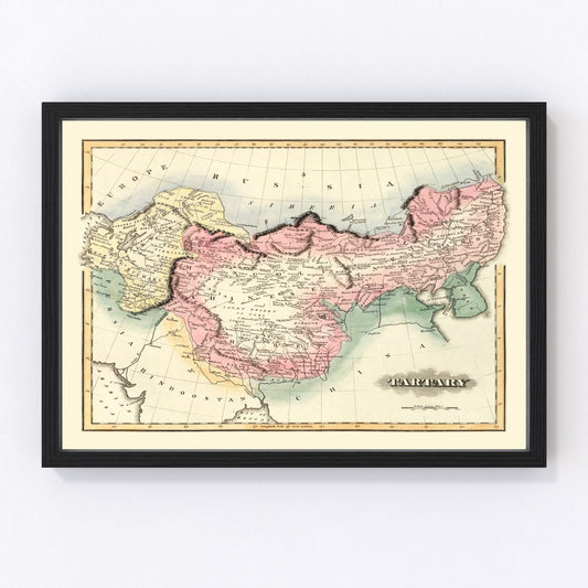 Vintage Map of China 1823
