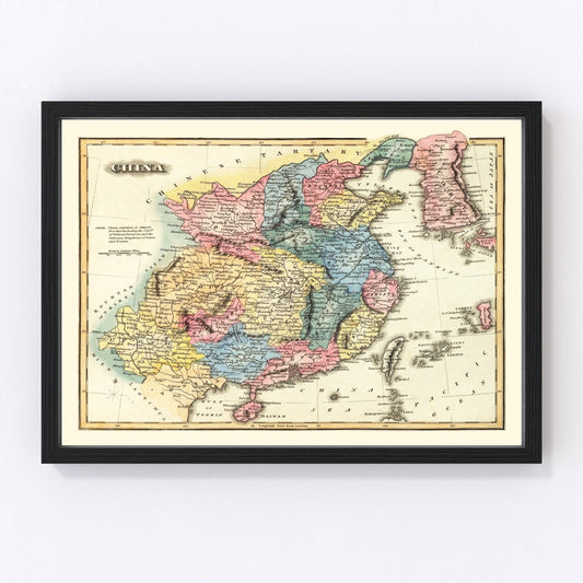 Vintage Map of China 1823