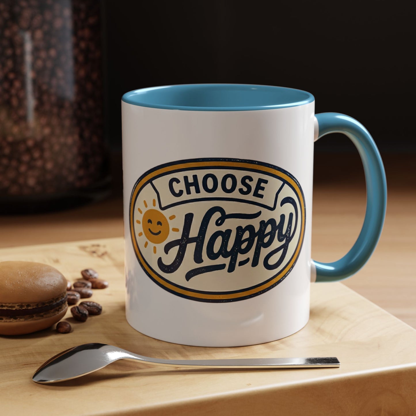 Choose Happy Coffee Mug — Inspirational Ceramic Accent Mug (11/15oz)