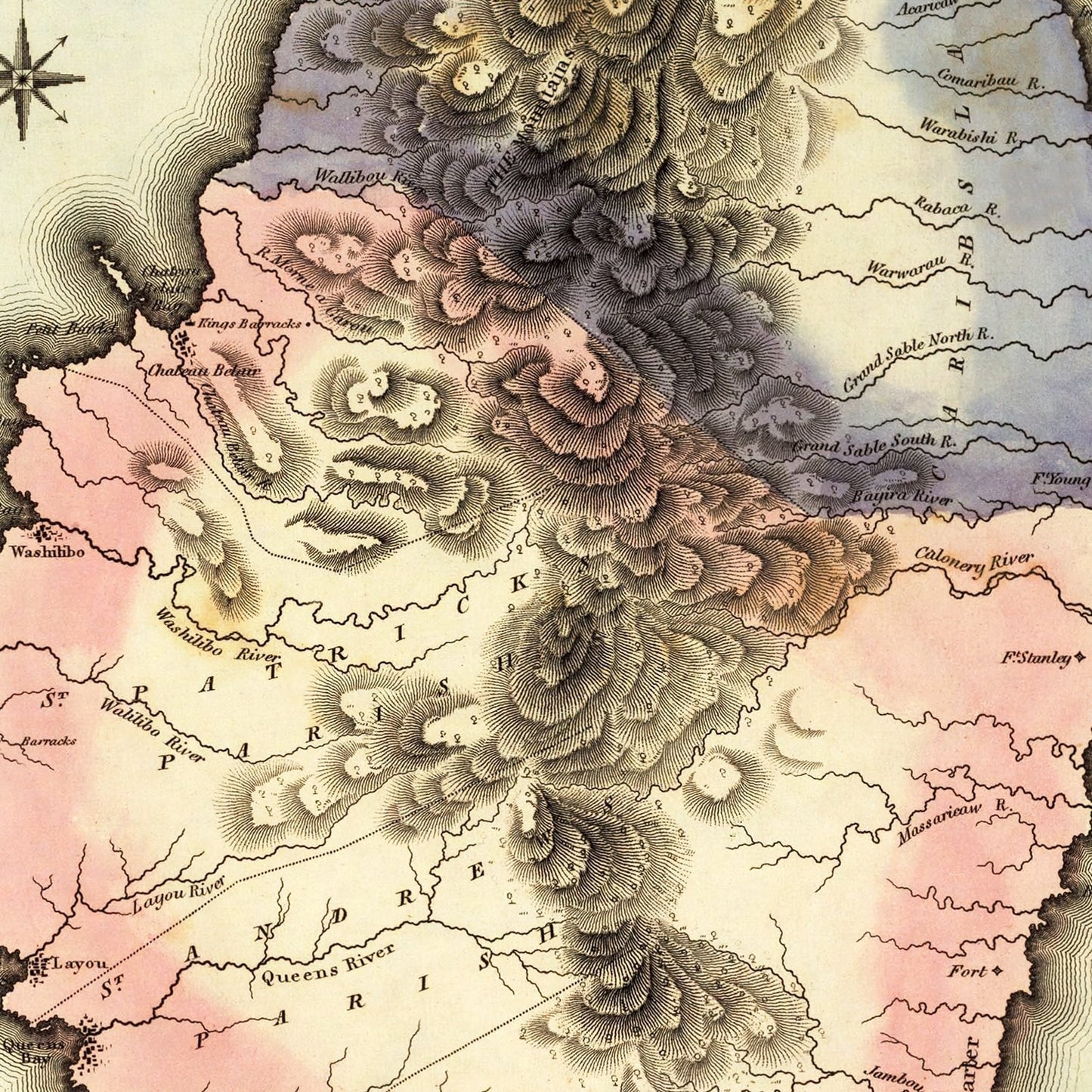 Vintage Map of St Vincent 1823