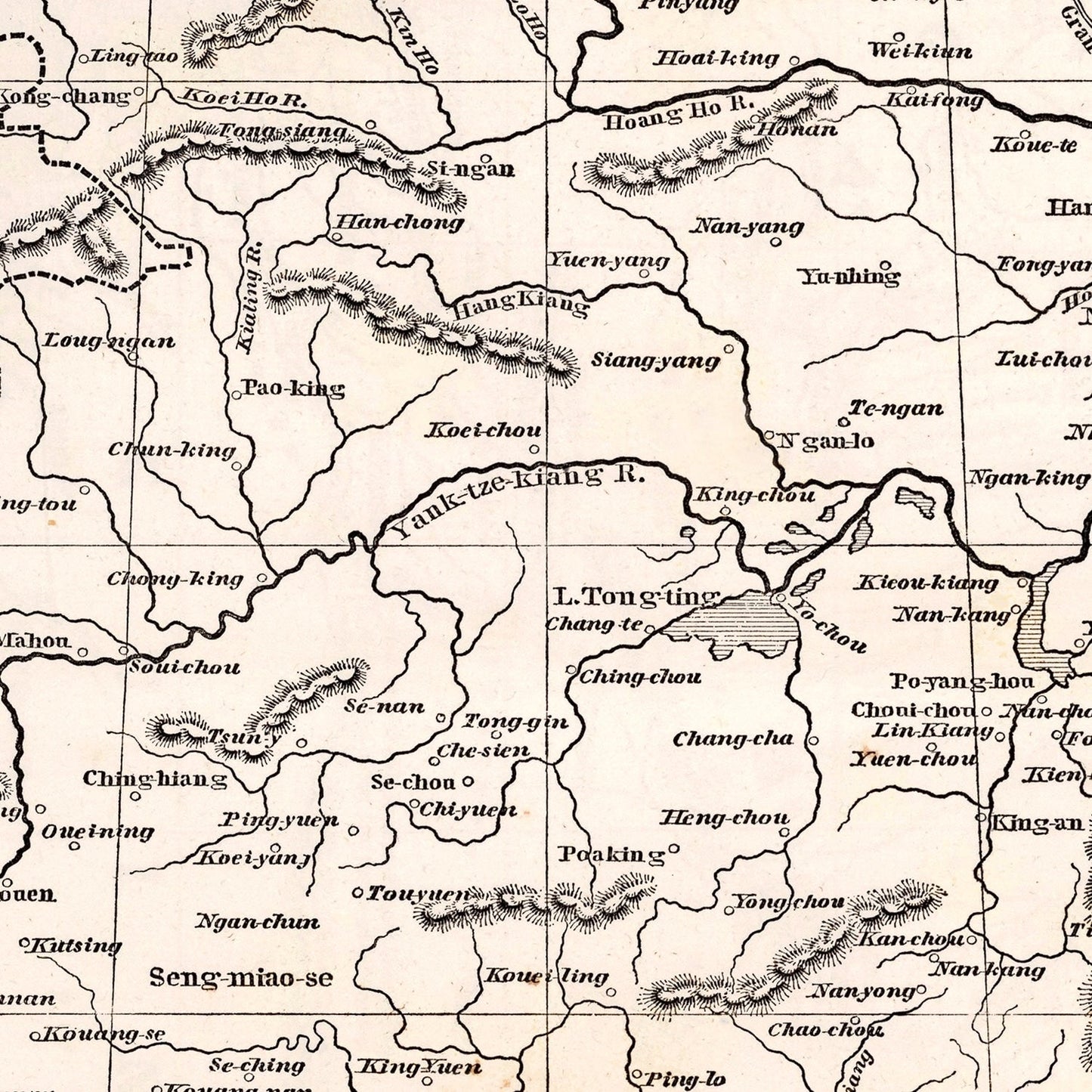 Vintage Map of China 1848