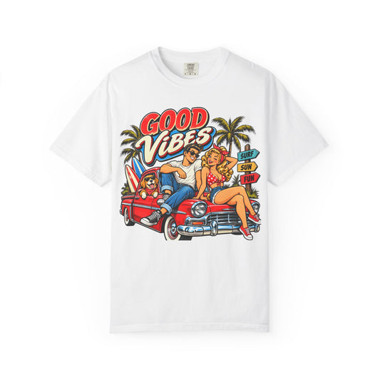 Good Vibes Retro Beach T-Shirt
