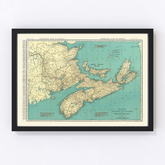 Vintage Map of Nova Scotia, 1924