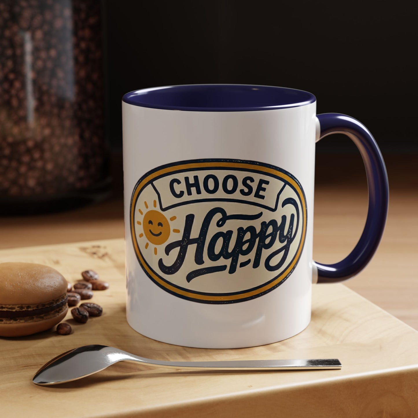 Choose Happy Coffee Mug — Inspirational Ceramic Accent Mug (11/15oz)